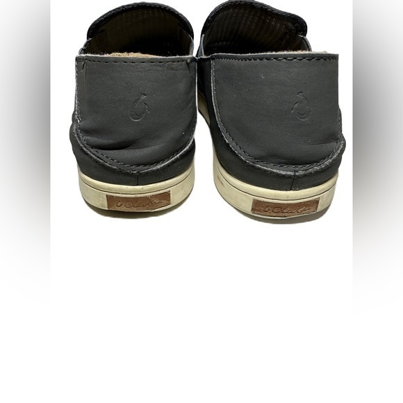 Olukai‎ Leather and Mesh Slip On Shoes Woman’s Size 9.5 Navy Blue and Gray - Picture 4 of 9